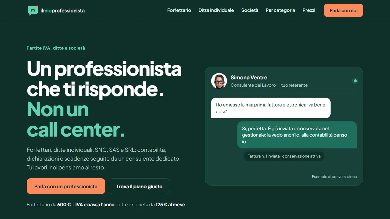Home page del sito Il Mio Professionista