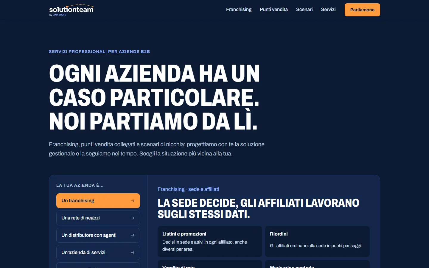 Home page del sito SolutionTeam